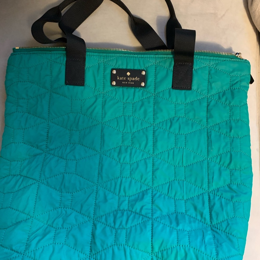 Kate spade green nylon tote.